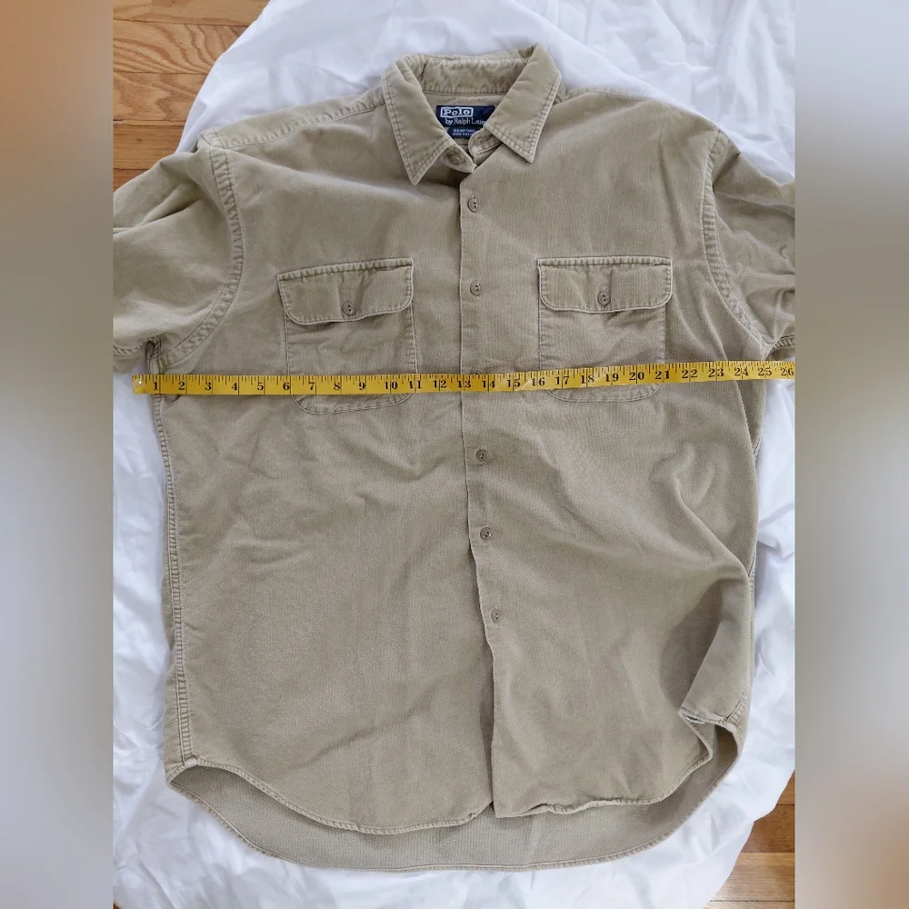 Polo By Ralph Lauren Khaki Benford Long Sleeve Button Down Shirt